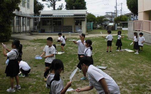 9月10日1年2組シャボン玉づくり