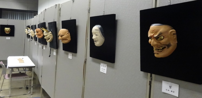 62回市民文化祭 鬼の仮面展示