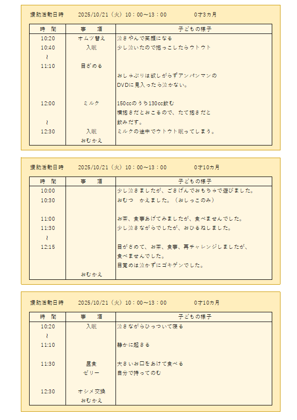 10月21日開催の預かり体験会の様子を報告書より紹介します。1