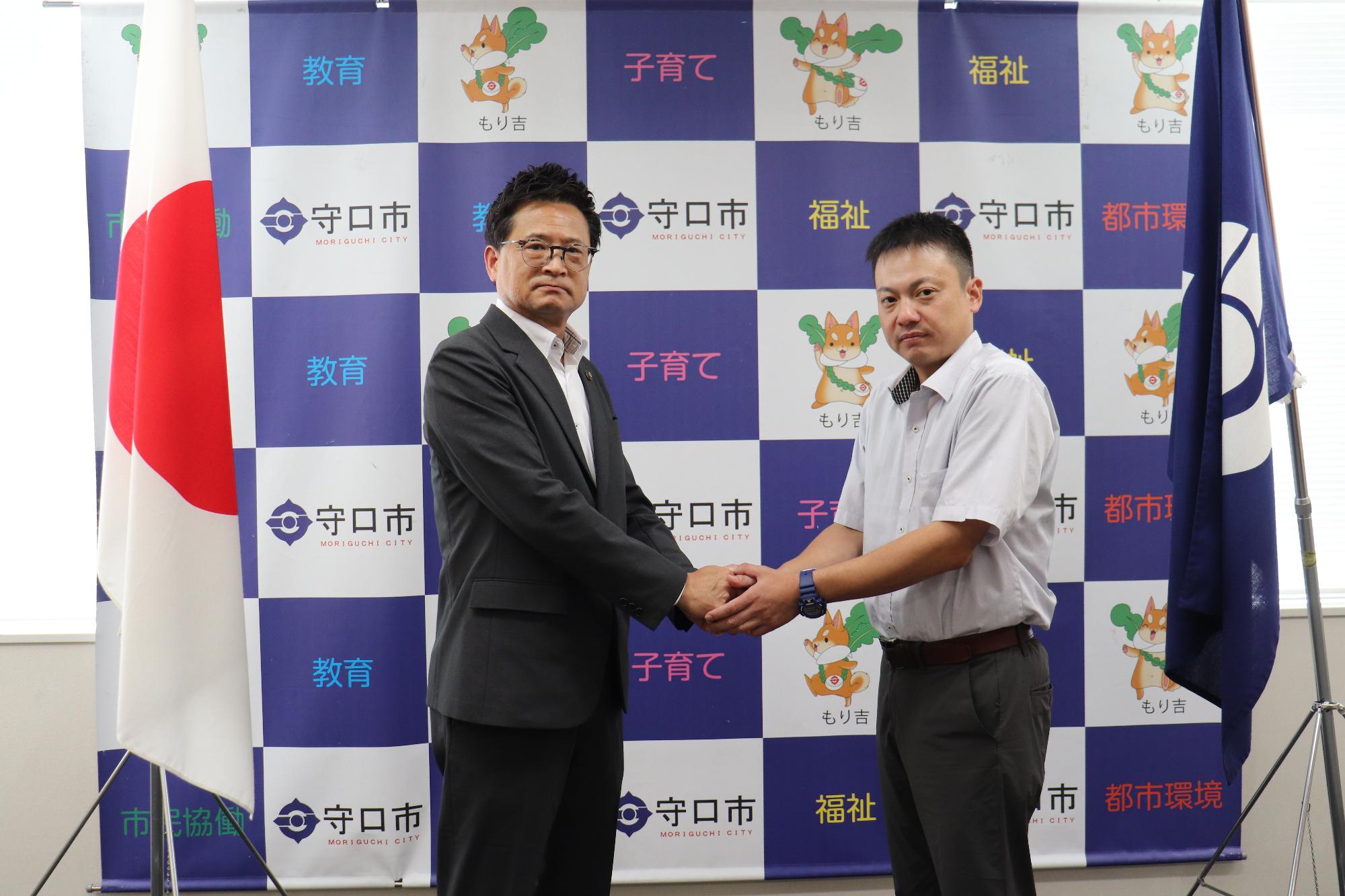 派遣職員への市長激励のようす（R8.8.13-19）