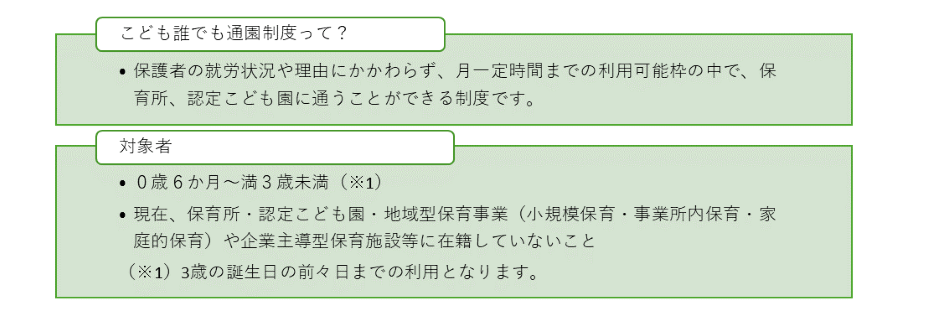 こども誰でも通園制度（概要）
