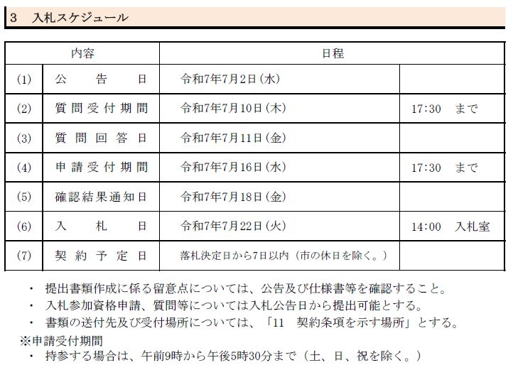 スケジュール（旧桜町団地用地測量登記業務委託）