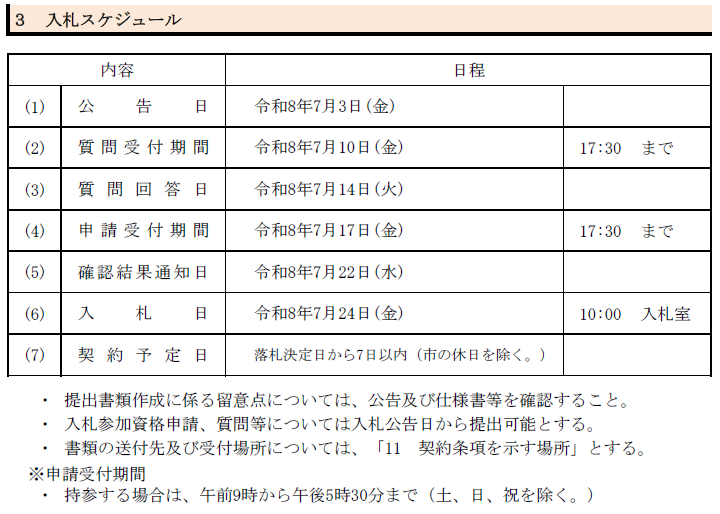 スケジュール（R8維持管理業務委託）