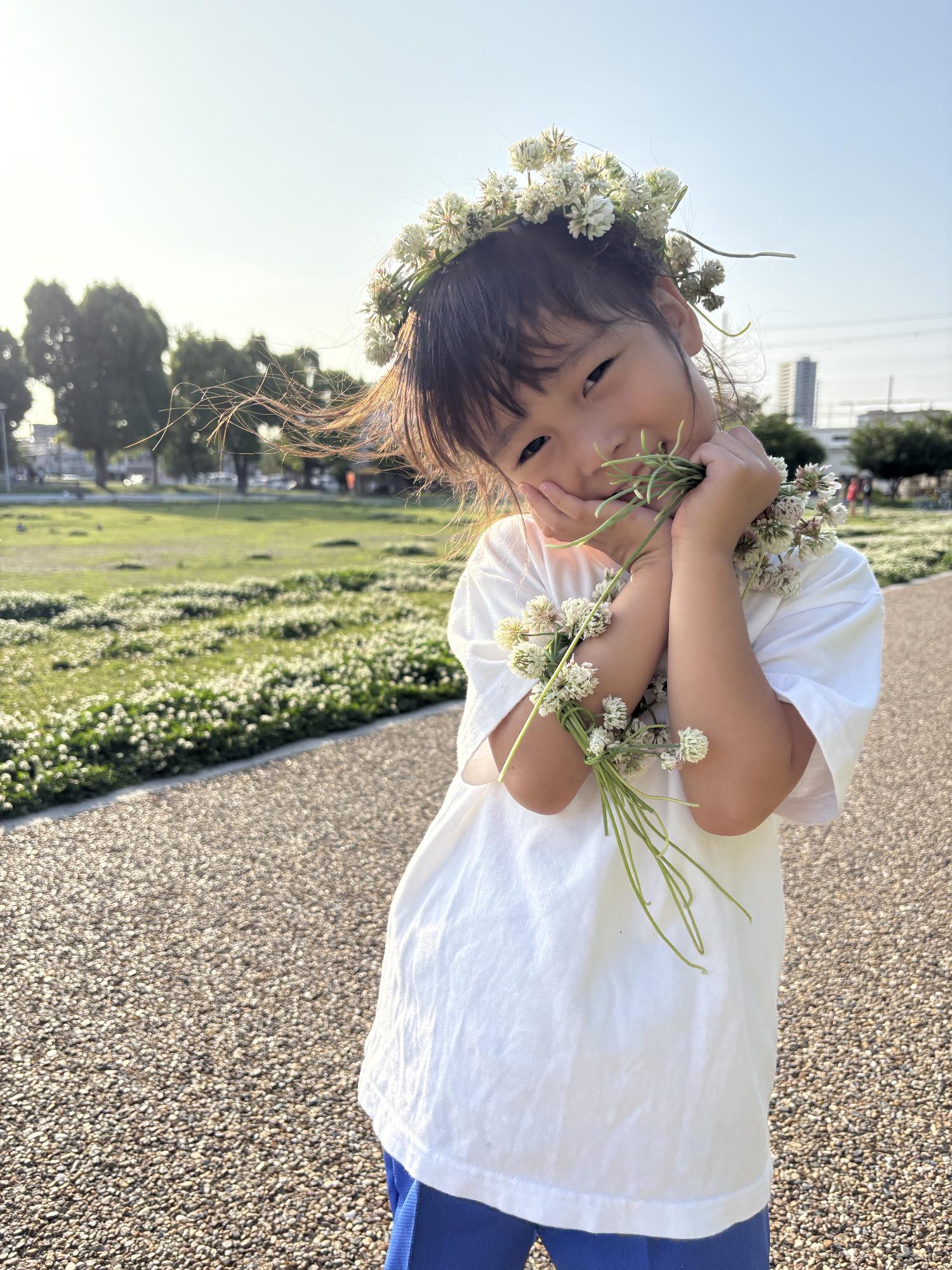 もりスマイルフォトコンテスト2025の候補写真。タイトルはお花のプリンセス。
